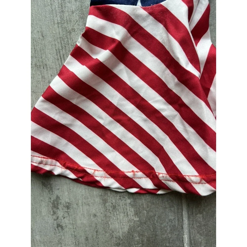 Los Angeles Boutique Toddler Girl American Flag Outfit Holiday Party Jumpsuit 3T - Picture 8 of 11